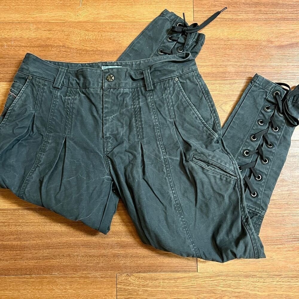 Diesel‎ Military Style Moto Knickerbocker heavyweight black denim Waist 31